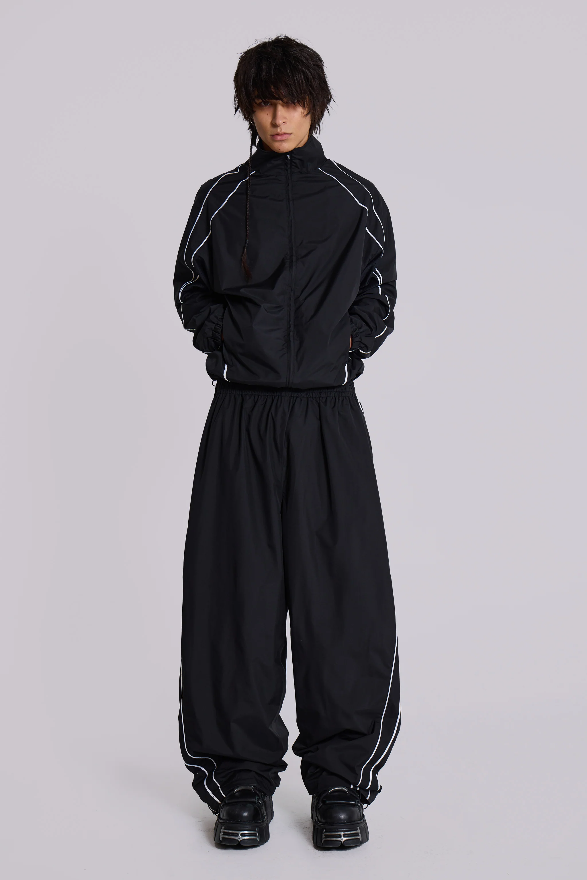 Black Vapor Tracksuit Bottoms - Image 4