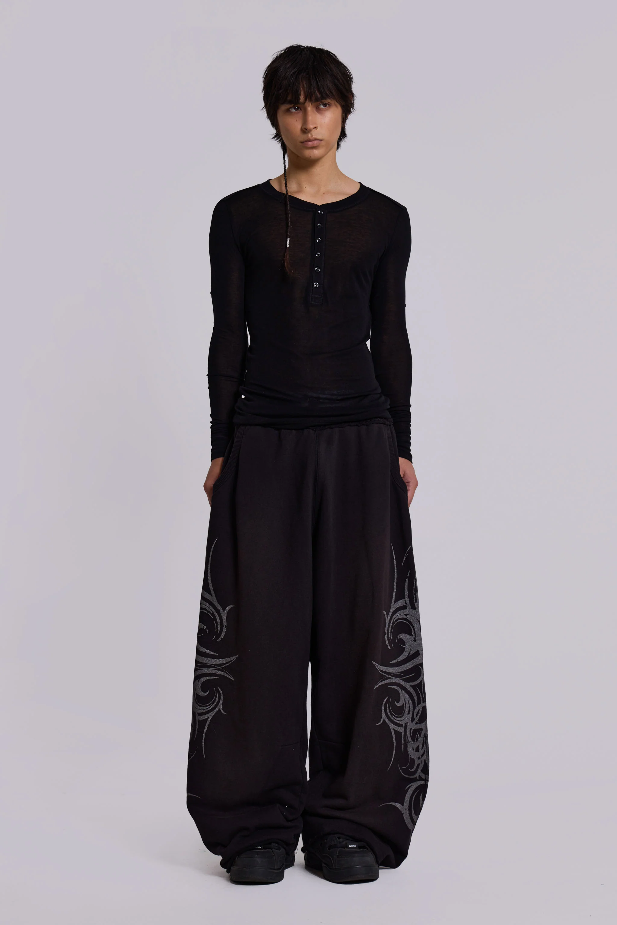 Black Baggy Blade Joggers - Image 3