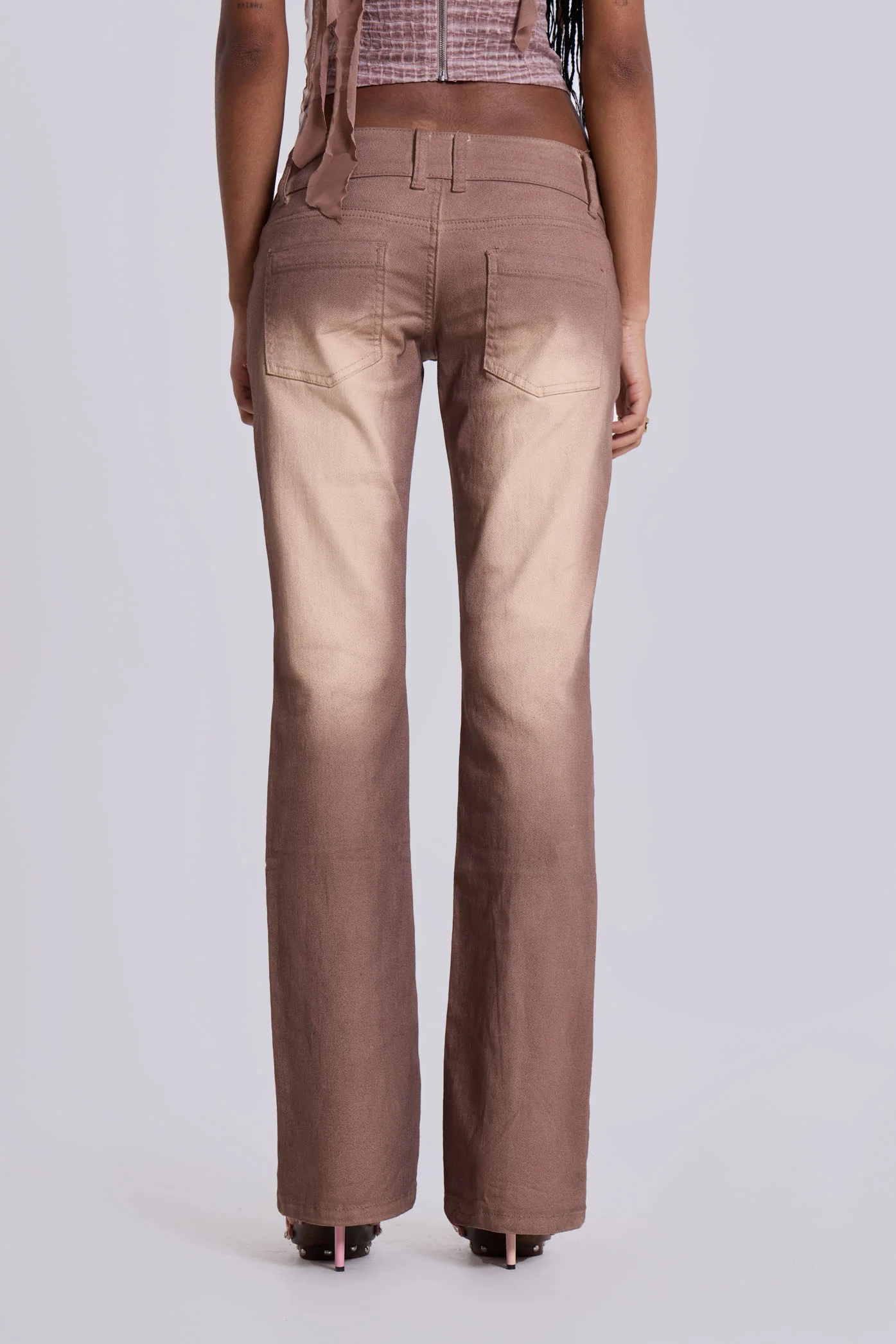 Washed Dirty Mauve Thirteen Jeans - Image 3