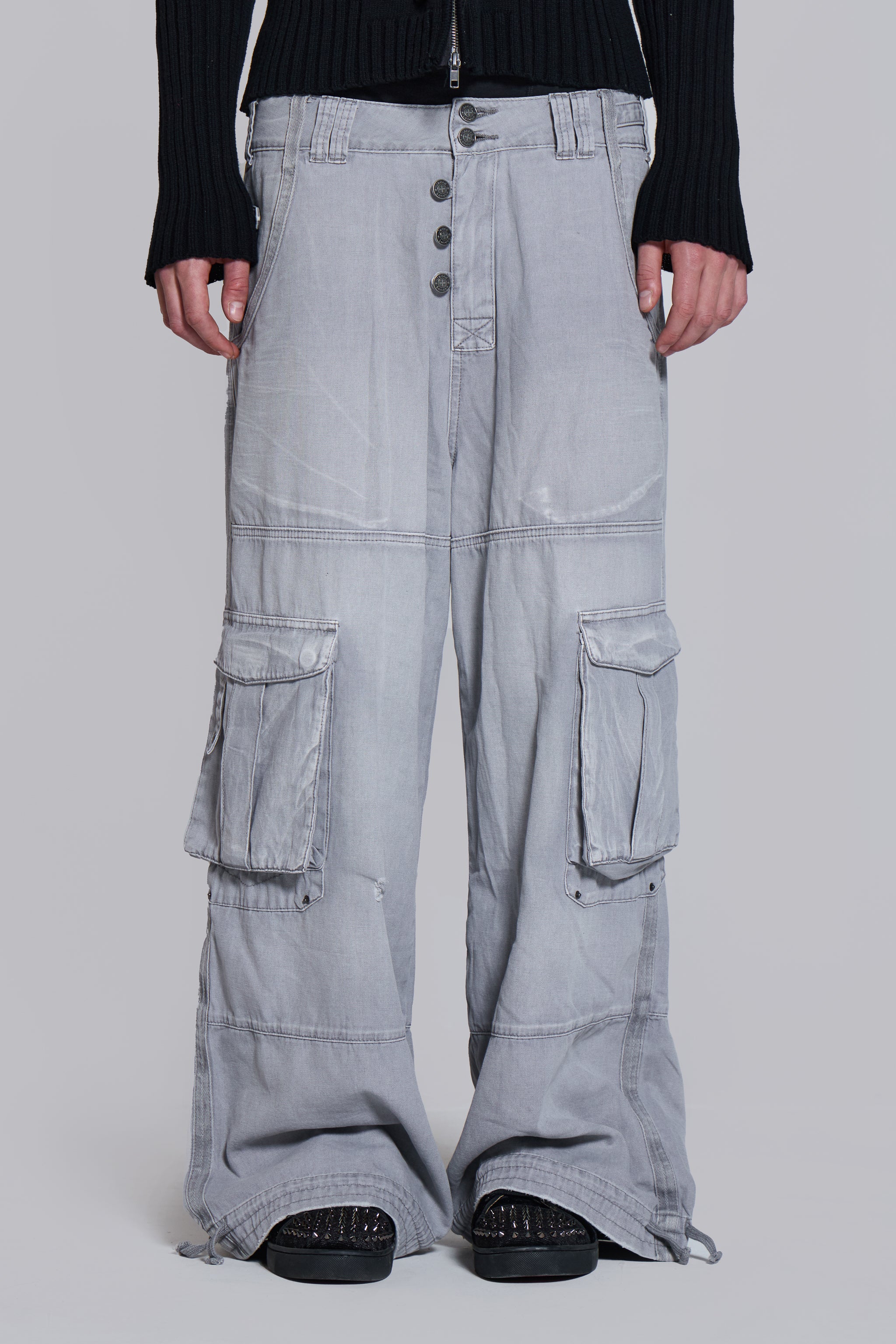 Washed Grey Decoy Cargos - Image 16