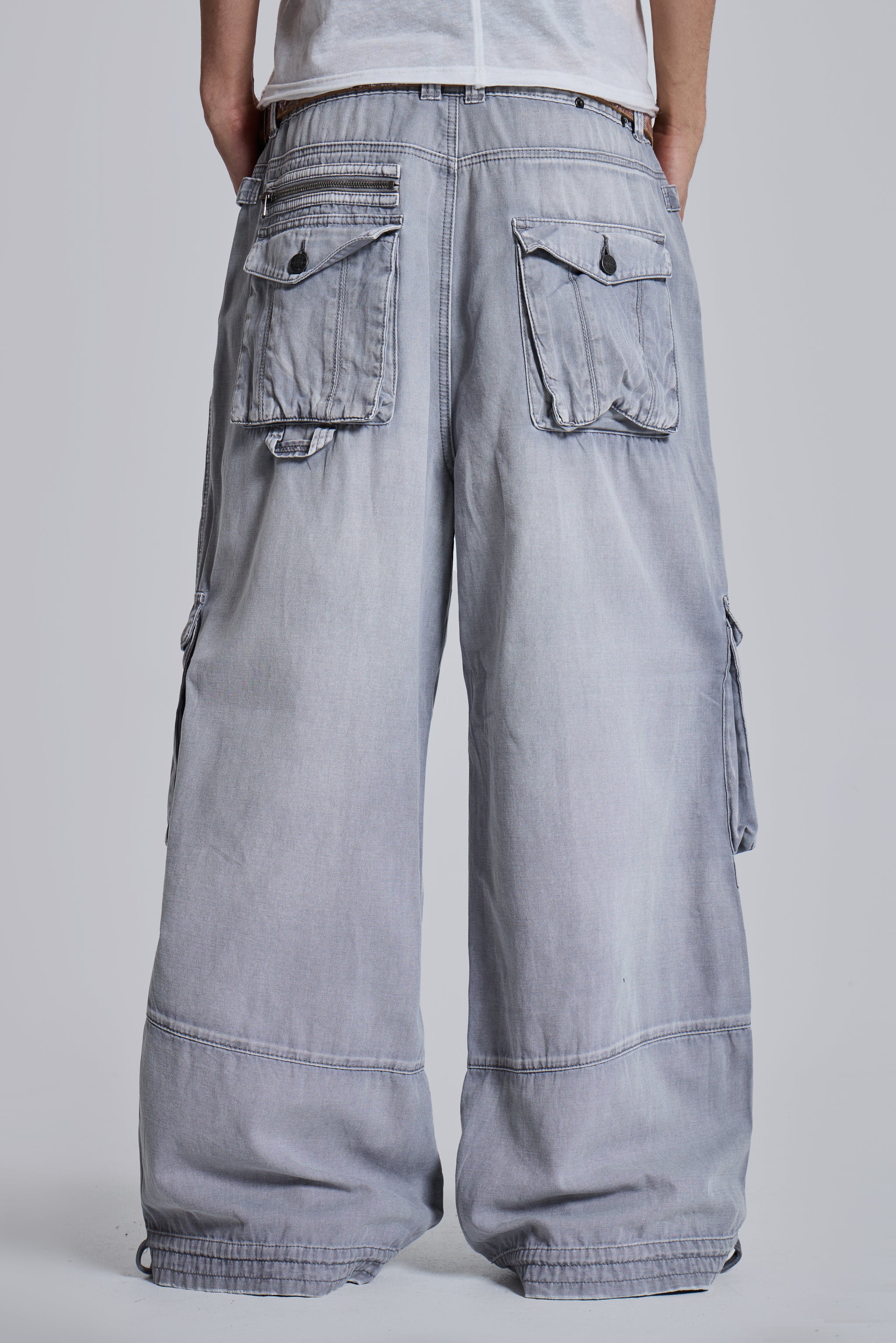 Washed Grey Decoy Cargos - Image 4