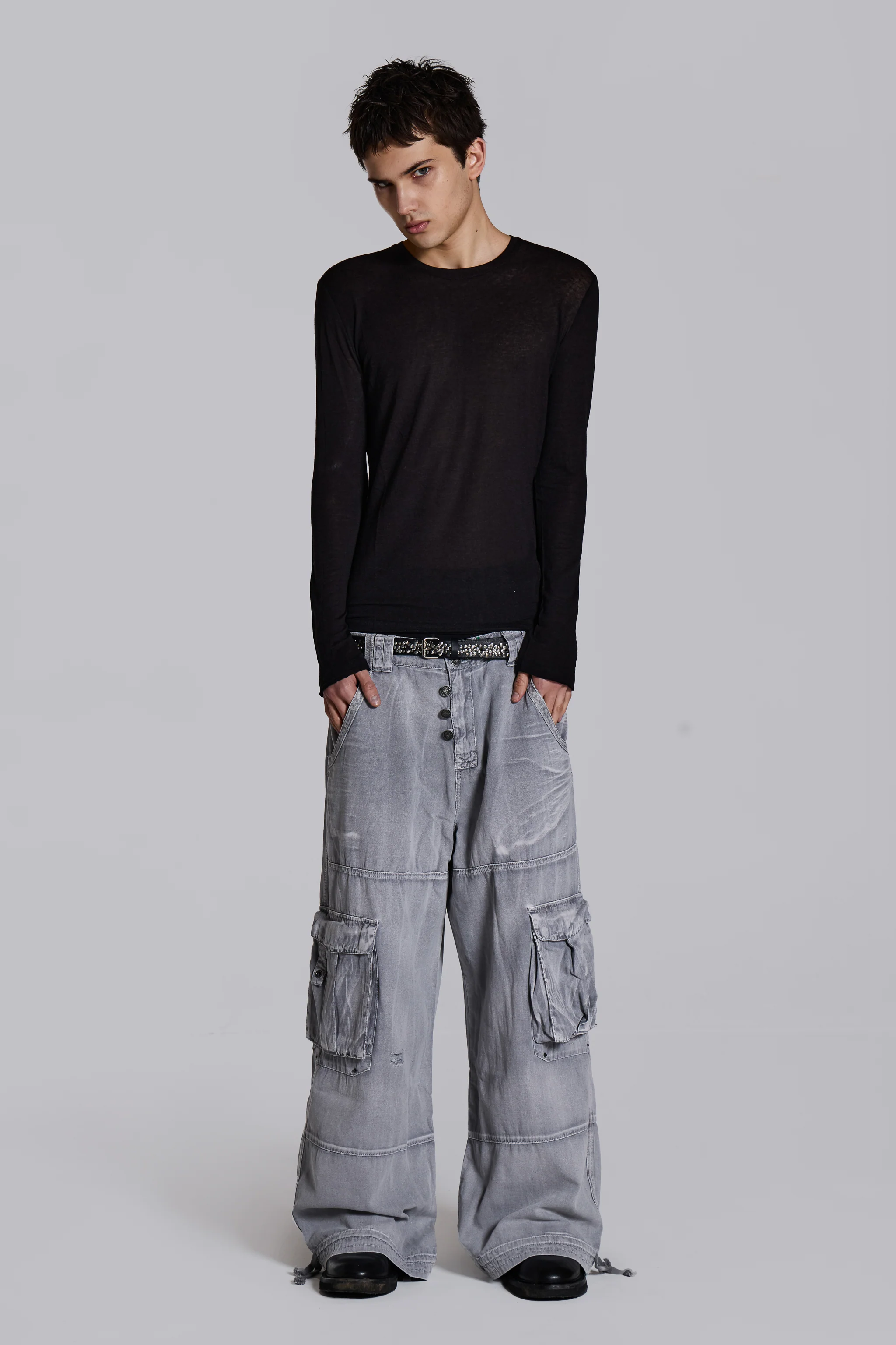 Washed Grey Decoy Cargos - Image 5