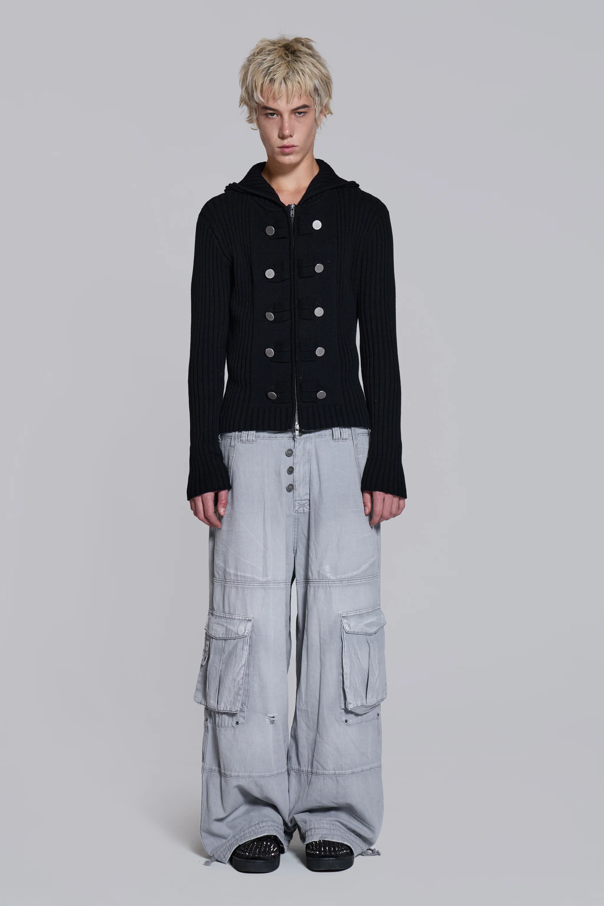 Washed Grey Decoy Cargos - Image 9