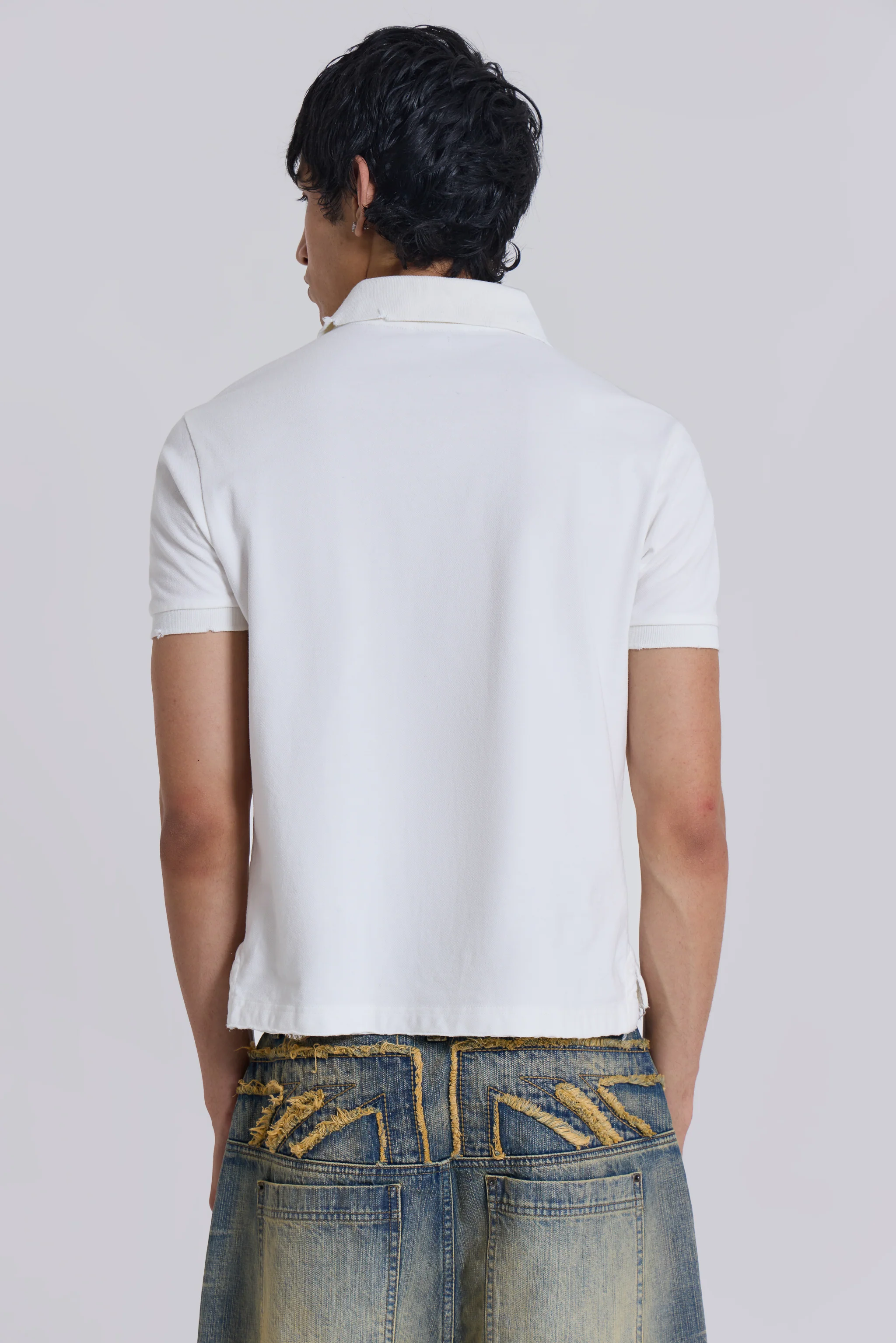 White Frat Polo Shirt - Image 3