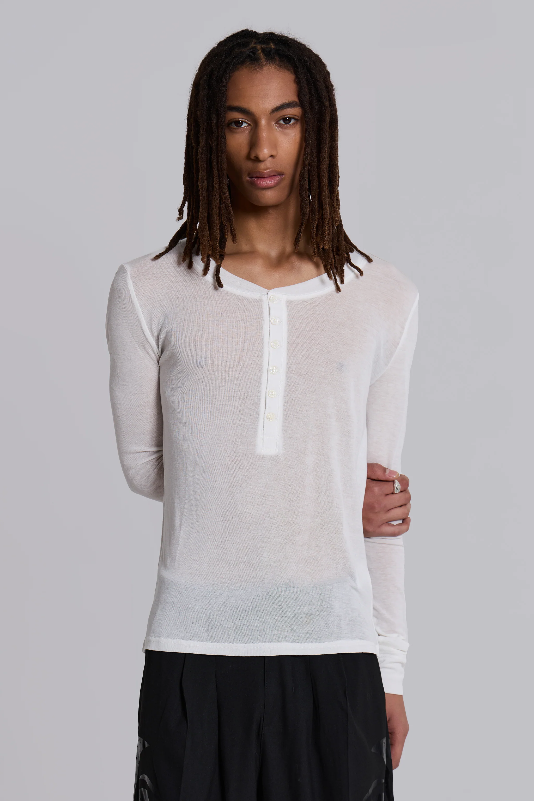 White Haze Henley Top - Image 6