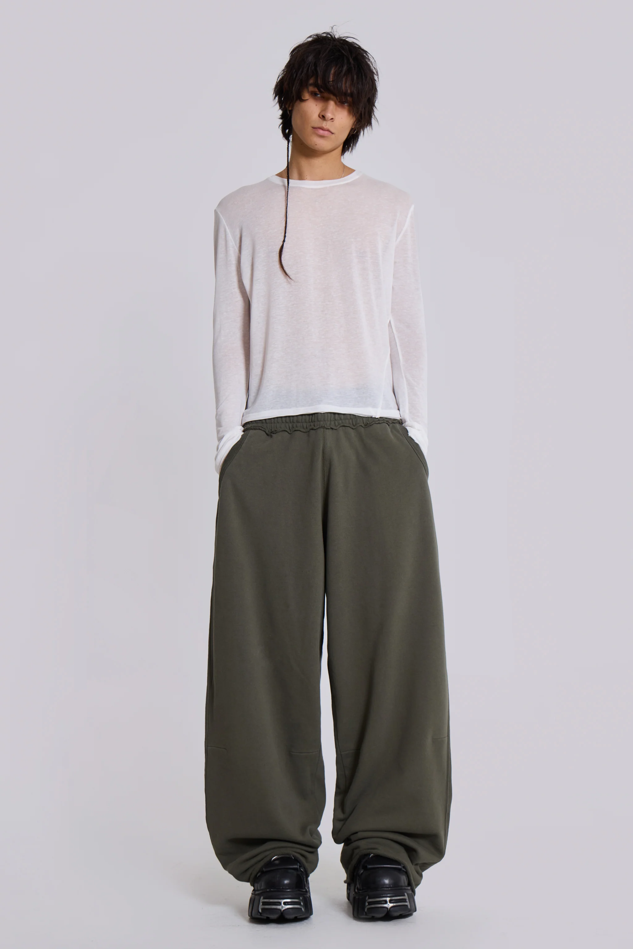 White Marl Mist Hoodie - Image 5