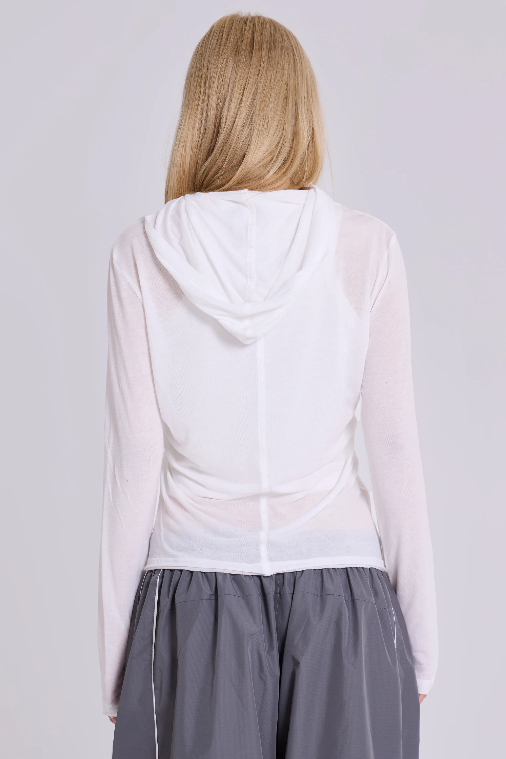 White Marl Mist Hoodie - Image 3