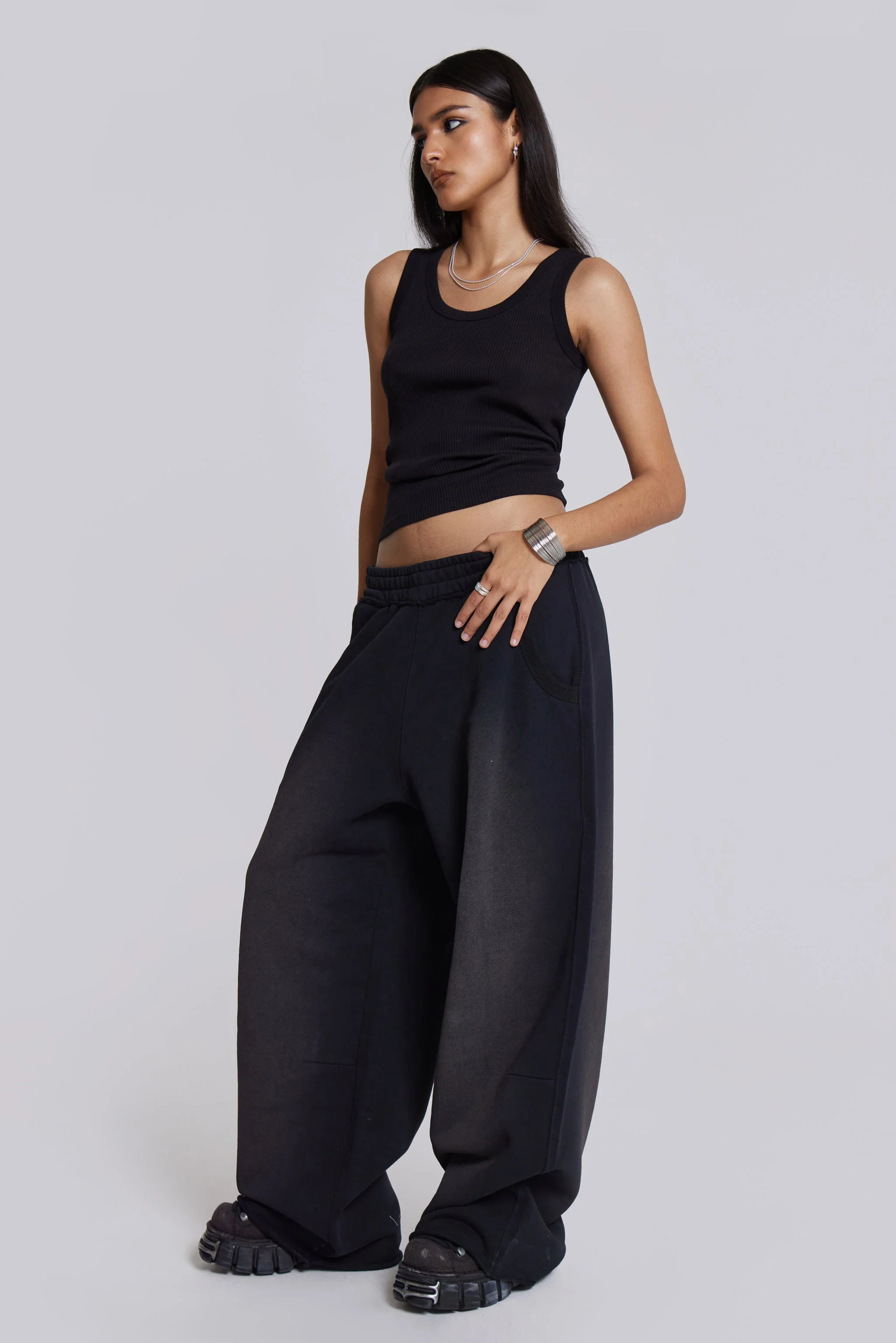 Black Baggy Monster Joggers - Image 3