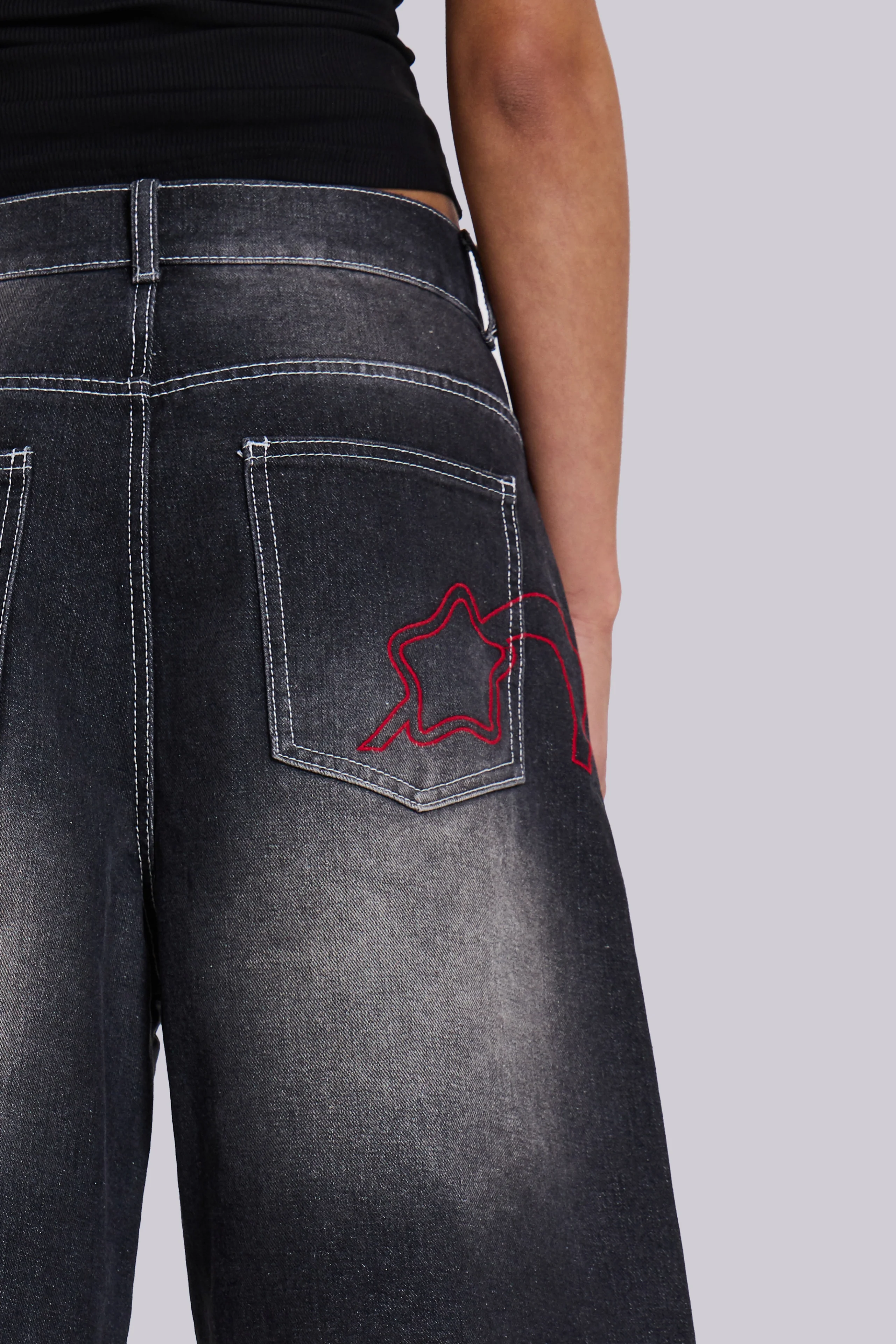 Washed Black Jumbo Jorts - Image 6